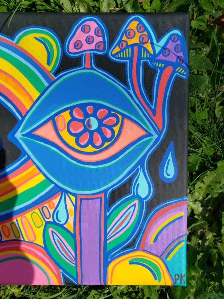 "Vibrant Eye" 10x10 painting