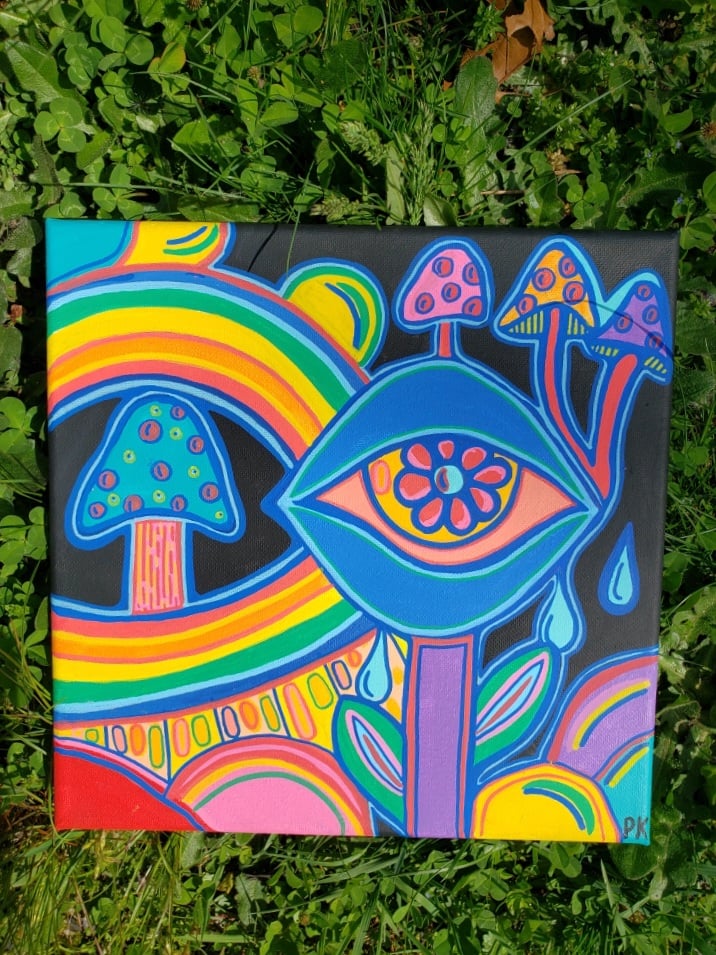 "Vibrant Eye" 10x10 painting