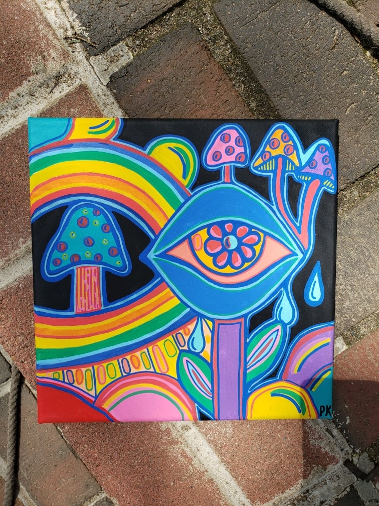 "Vibrant Eye" 10x10 painting