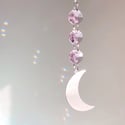 Silver Aurora Moon Suncatcher - 3 colours available