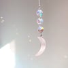 Silver Aurora Moon Suncatcher - 3 colours available