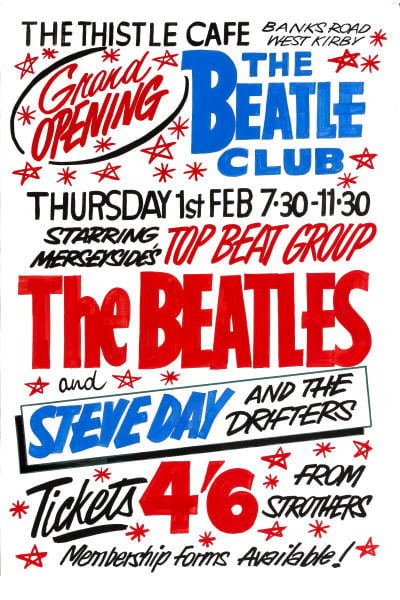 Image of THE BEATLES AT THE THISTLE CAFE CONCERT POSTER 1962