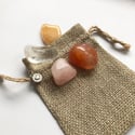 Love and Good Vibes Crystal Travel Set: Carnelian, Citrine, Quartz, Rose Quartz 