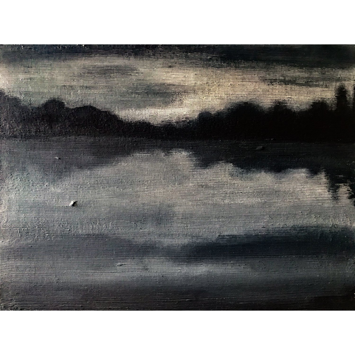 MONOCHROME Summer Dawn - acrylic on canvas board 30x40 cm