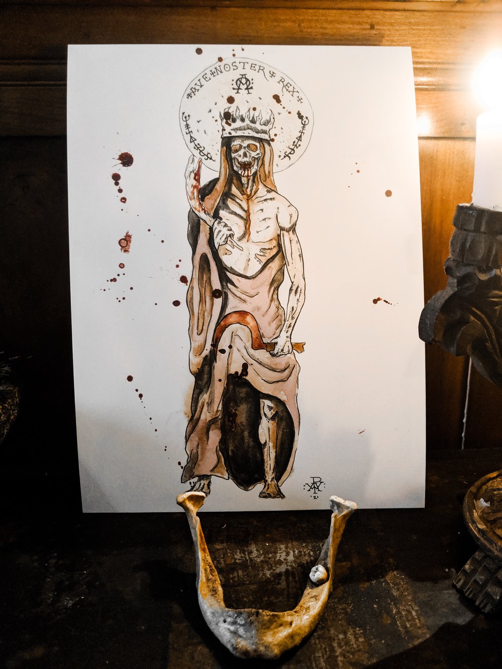 "Hail Our King" Art Print/Altar Icon