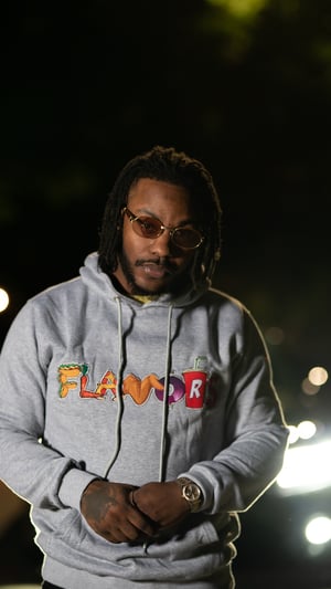 Image of Grey FLAVORS Food hoodie