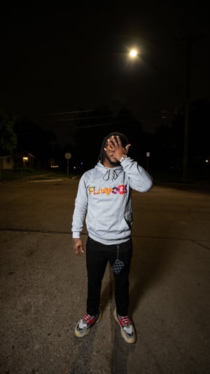 Image of Grey FLAVORS Food hoodie