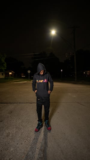 Image of Black FLAVORS Food hoodie
