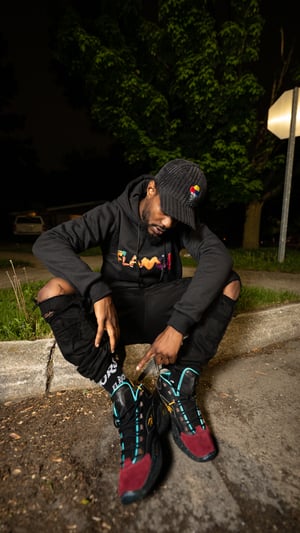 Image of Black FLAVORS Food hoodie
