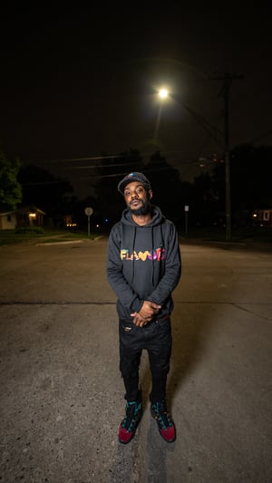 Image of Black FLAVORS Food hoodie