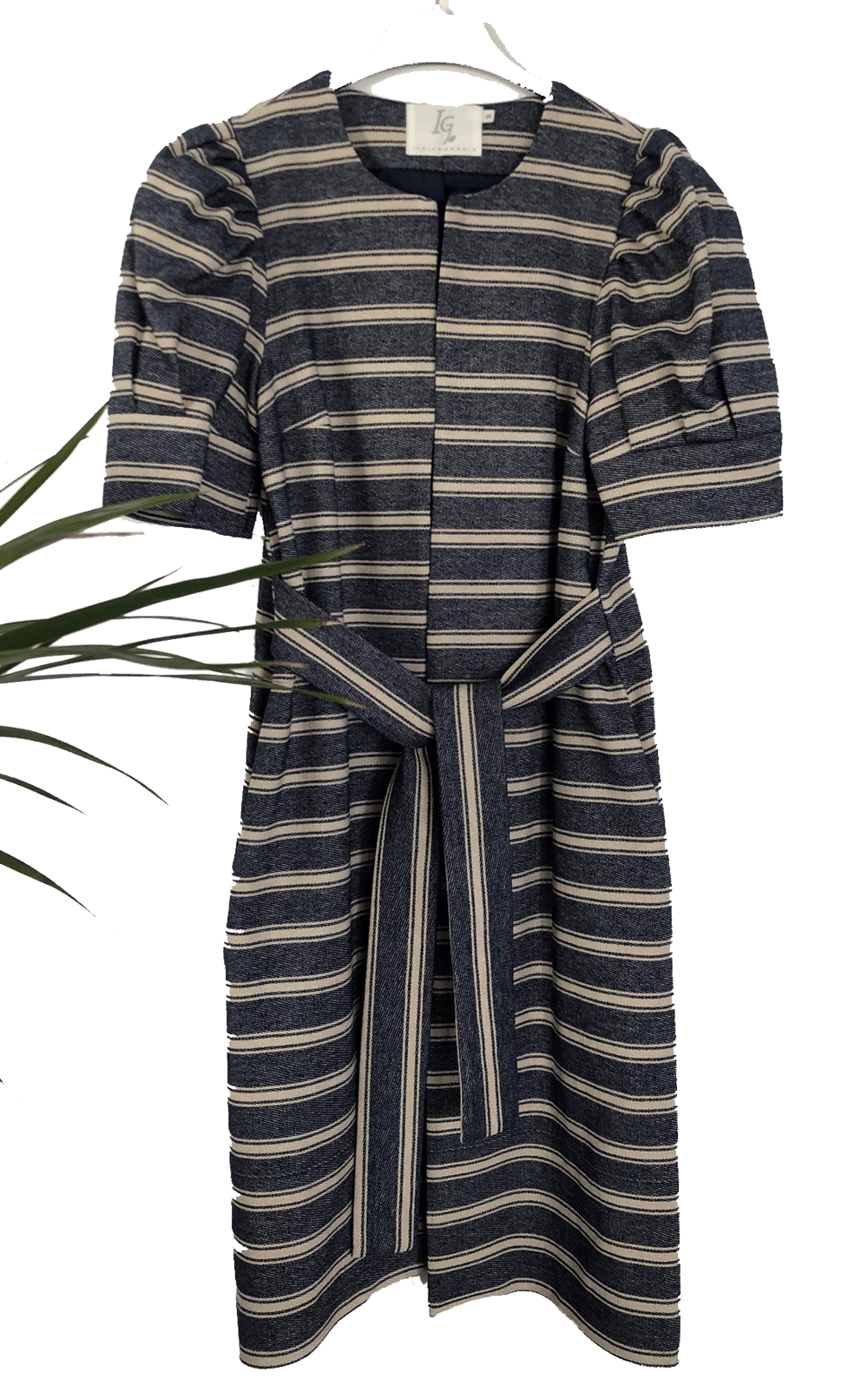 Image of Abrigo de manga corta farol Denim Azul