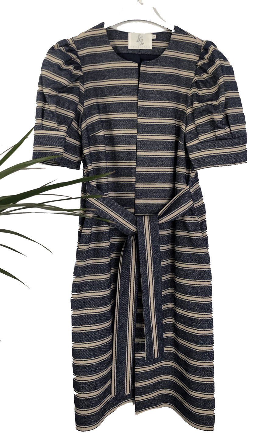 Image of Abrigo de manga corta farol Denim Azul