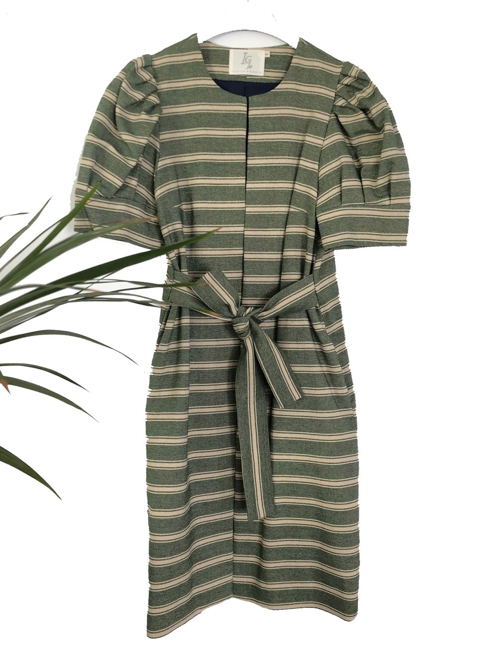 Image of Abrigo de manga corta farol Denim Verde
