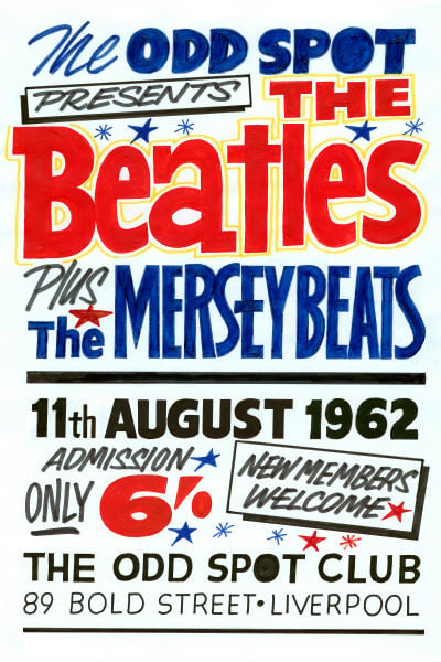 Image of THE BEATLES & THE MERSEY BEATS GIG POSTER 1962