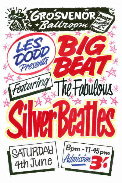 Image of THE FABULOUS SILVER BEATLES CONCERT POSTER 1960