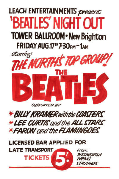 Image of THE BEATLES NIGHT OUT CONCERT POSTER 1962
