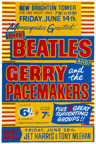 Image of THE BEATLES & GERRY AND THE PACEMAKERS CONCERT POSTER 1963