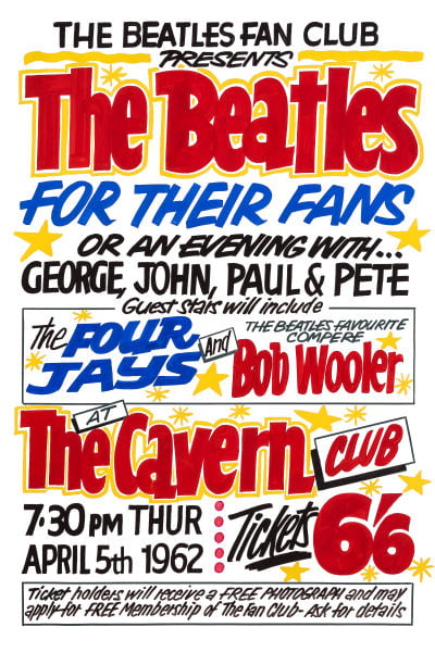 Image of THE BEATLES FOR THEIR FANS POSTER 1962