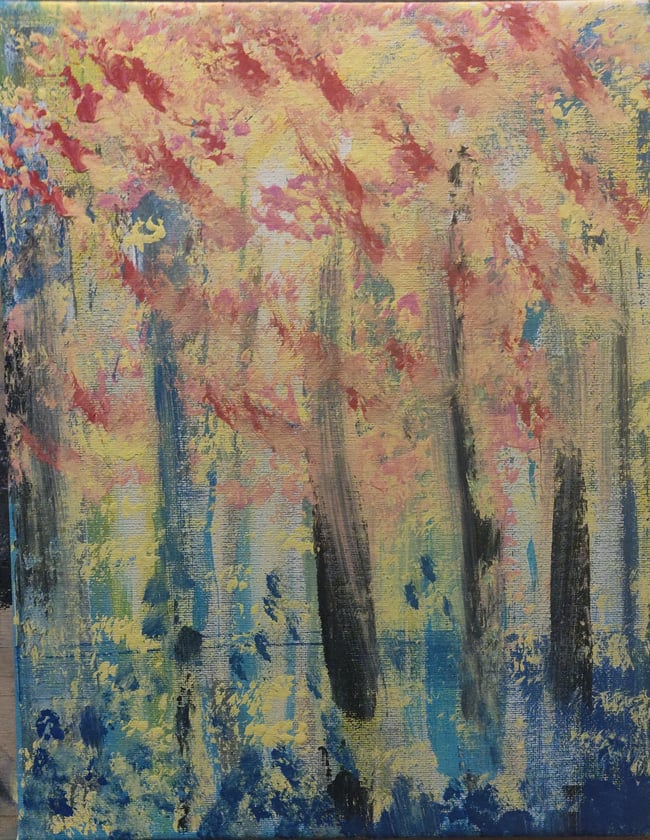 Abstract Scene on Canvas