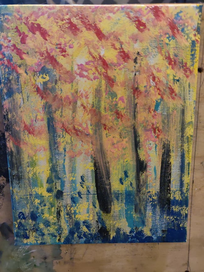 Abstract Scene on Canvas