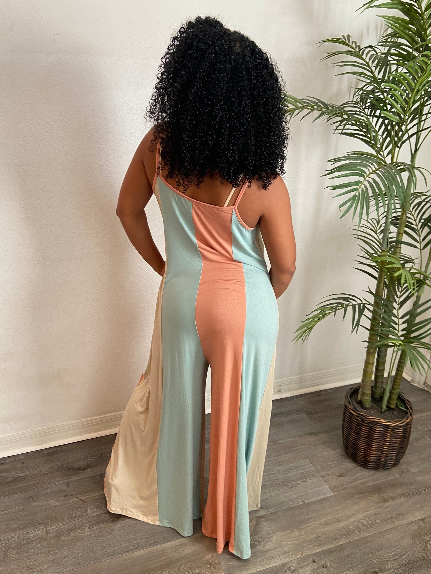 Image of Blocked Jumpsuit 