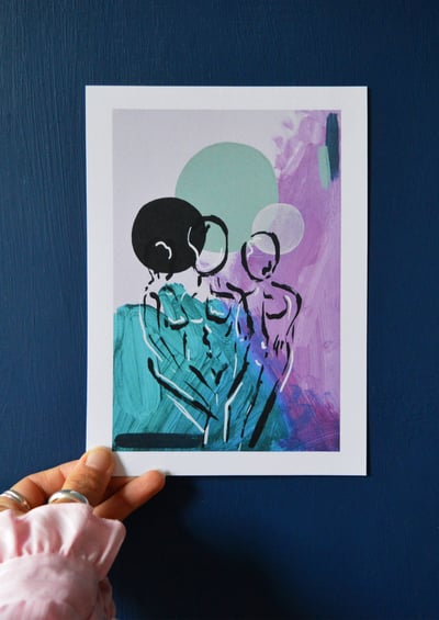 Image of a5 'three friends' print