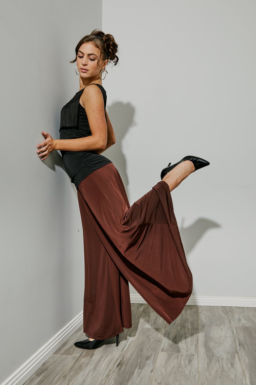 Image of Calott Pants - Black or Chocolate B3180 Dancewear latin ballroom