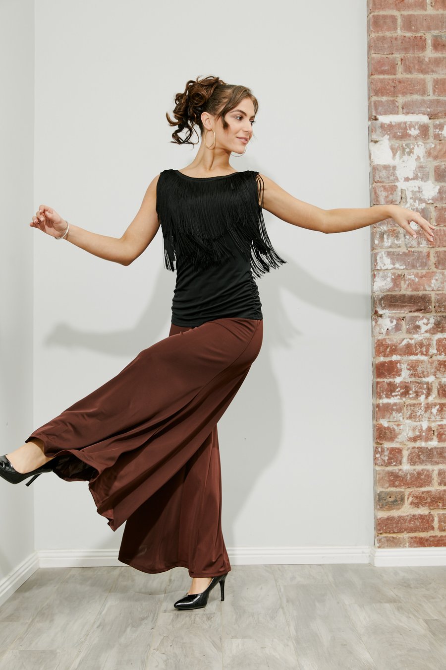 Image of Calott Pants - Black or Chocolate B3180 Dancewear latin ballroom