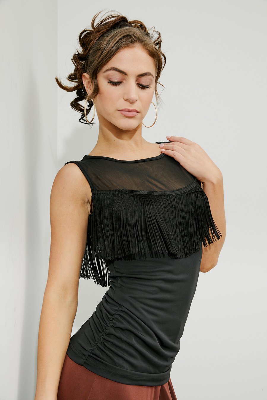 Image of Shivers Top E8692 Dancewear latin ballroom