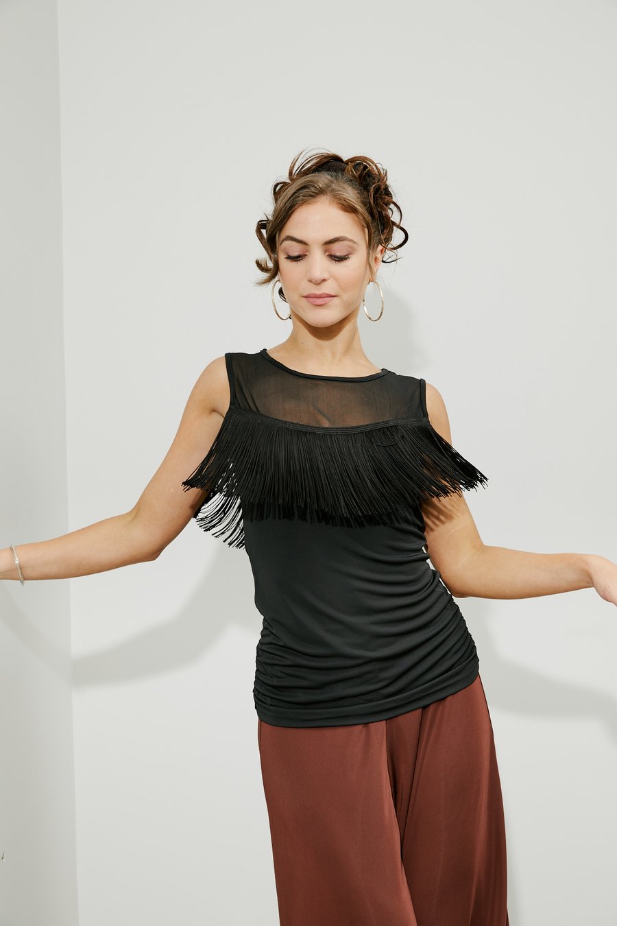 Image of Shivers Top E8692 Dancewear latin ballroom