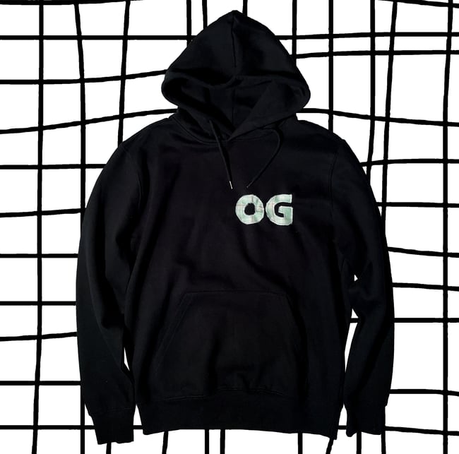 "OG STAMP"  BLACK HOODIE