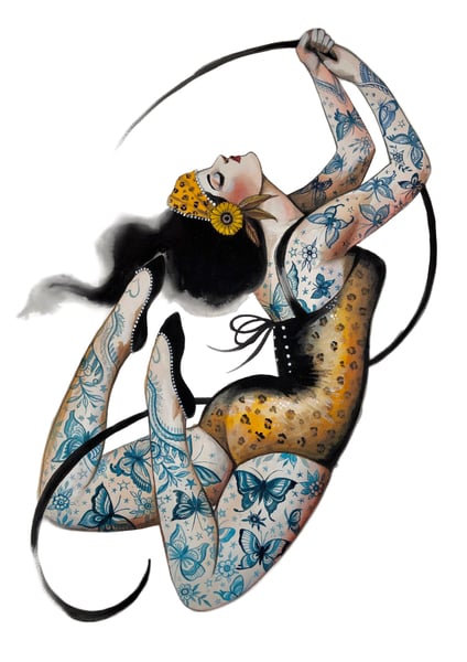 Image of Butterfly girl print by Helen Brown