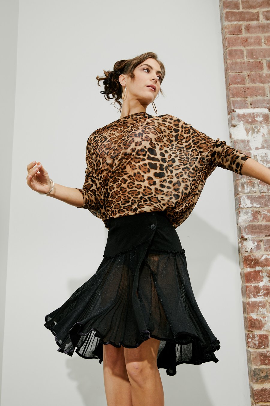 Image of Luxurious Knitted Circular Skirt JNS-101 Dancewear latin ballroom