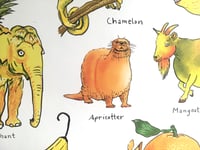 Image 2 of Vegetable and Fruit Animals | Großes Poster | DINA1 mit Posterleisten