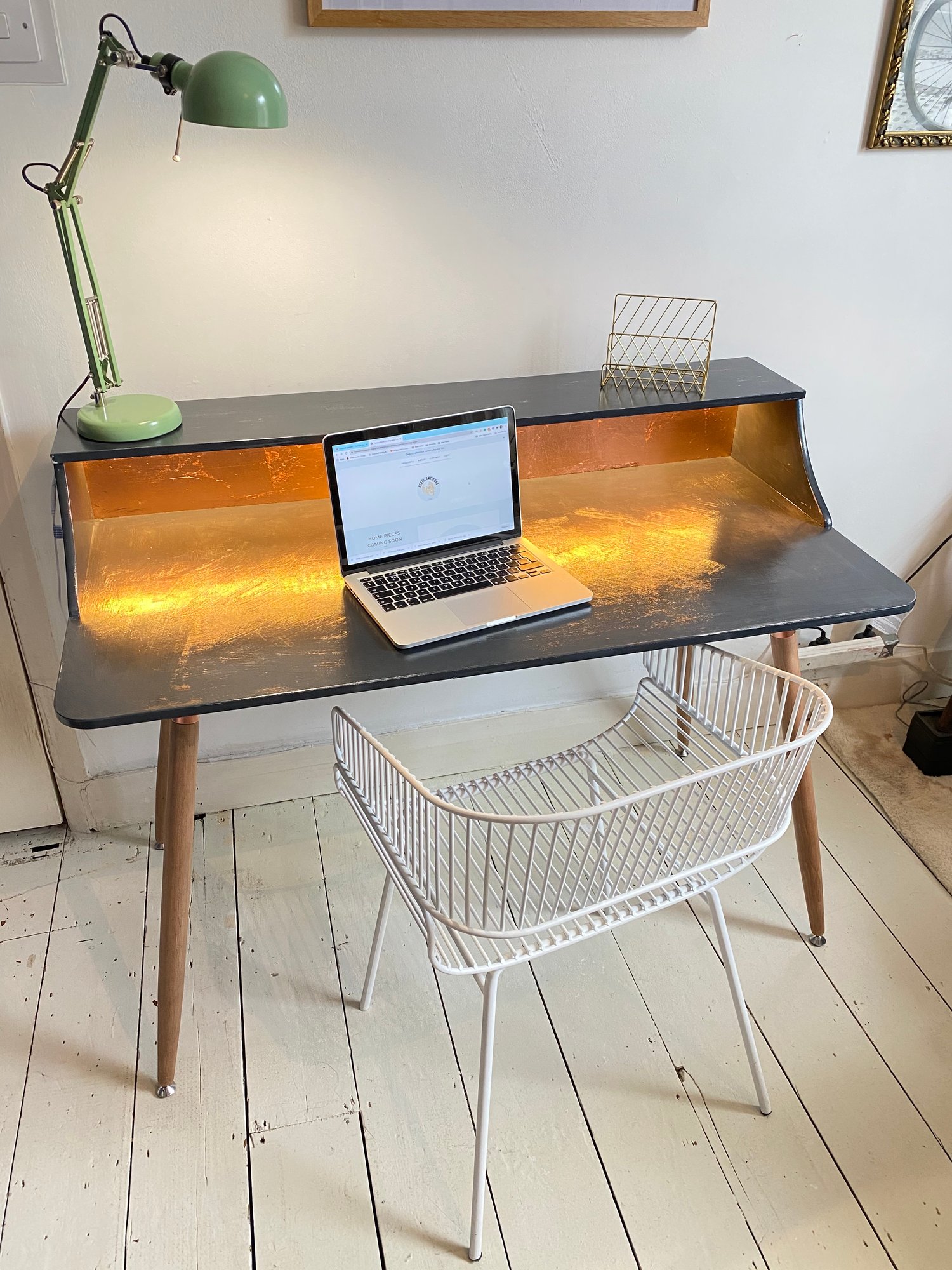 Image of Designer Retro Copper Desk