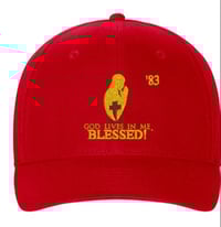 Image 2 of GOD LIVES IN ME BLESSED FITTED HATS! Available In All Years!