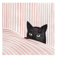 Image 2 of Black cat in sheets