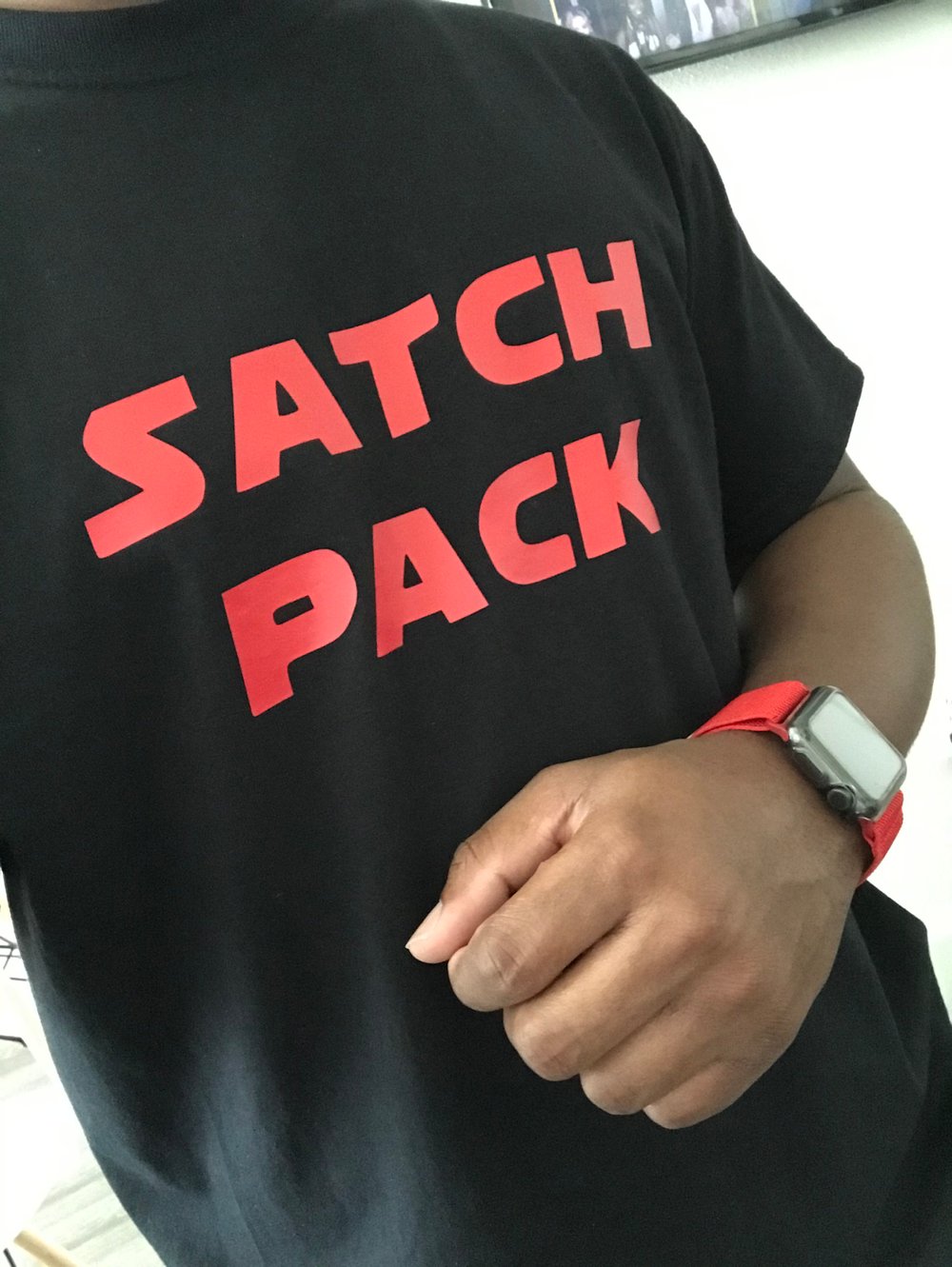 Satch Pack T-Shirt - Black/Red 