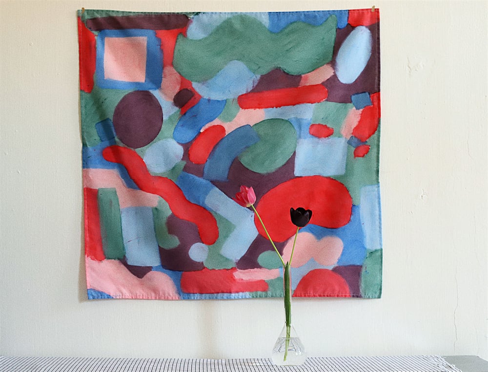 Image of HAND PAINTED SCARF and WALL ART no.1