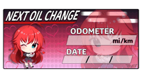 Rias Gremory Oil Change Reminder 