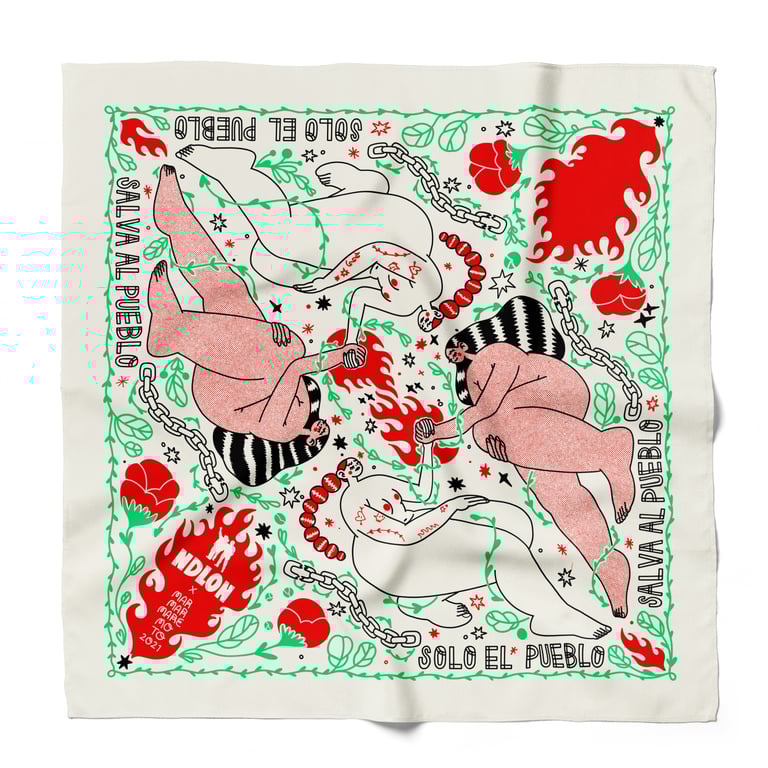 Maremoto "Solo el pueblo salva al pueblo" Bandana Image 5