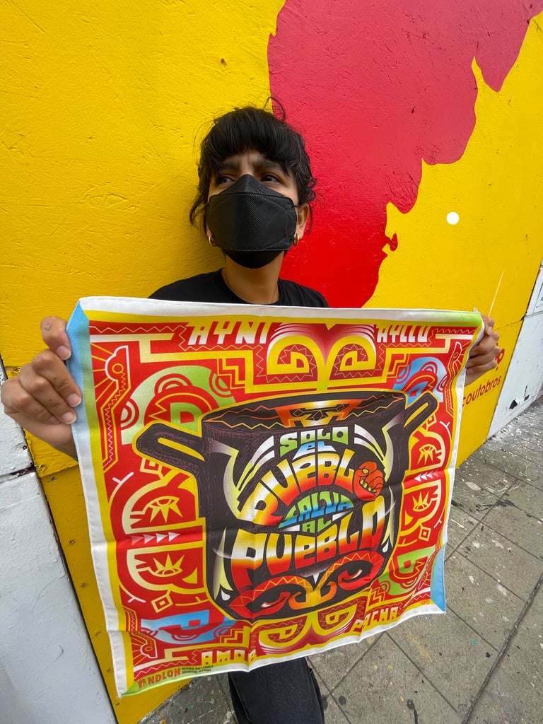 Yefferson Huaman "Solo el pueblo salva al pueblo" Bandana Image 5