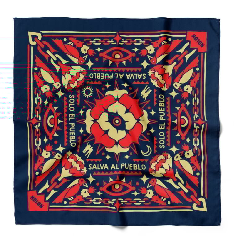Rodolfo Baquier "Solo el pueblo salva al pueblo" Bandana Image 3