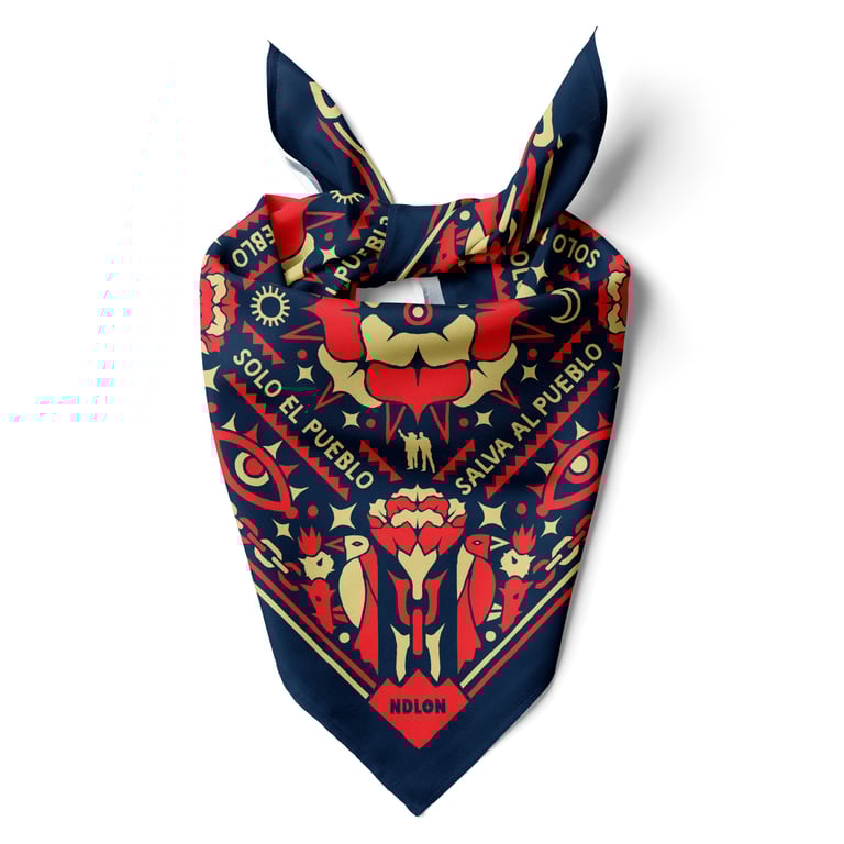 Rodolfo Baquier "Solo el pueblo salva al pueblo" Bandana Image 4