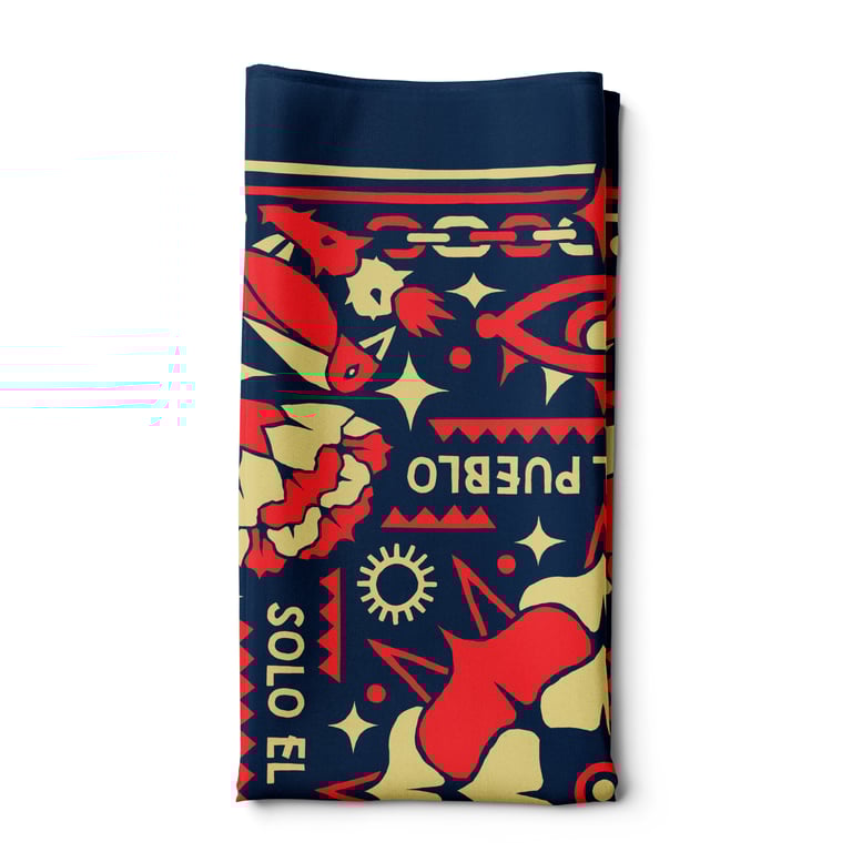 Rodolfo Baquier "Solo el pueblo salva al pueblo" Bandana Image 5