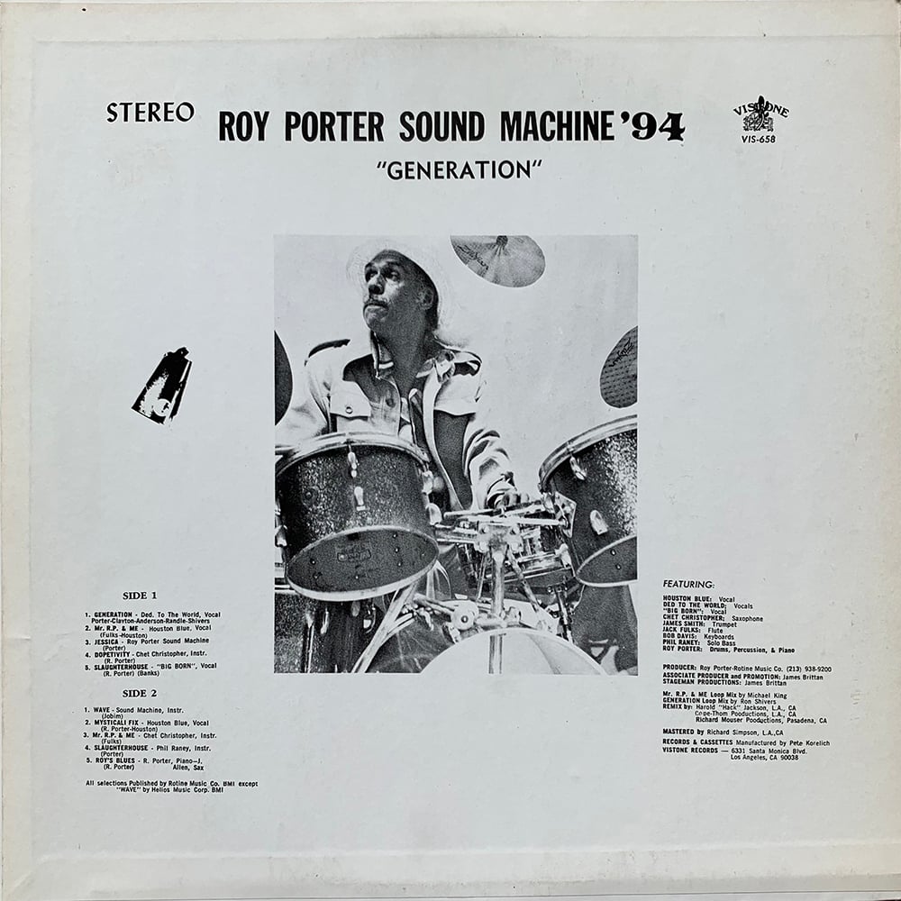 Roy Porter Sound Machine '94 ‎- Generation (Vistone - 1994