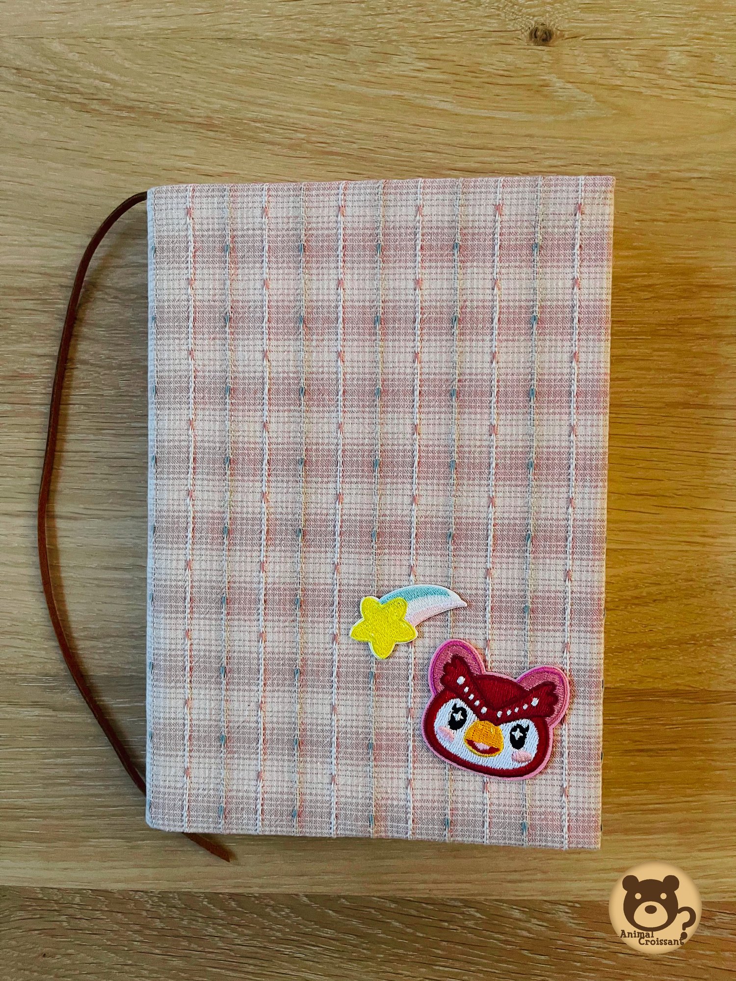 Journal with Handmade Cotton Cover - Celeste/Pink ✨