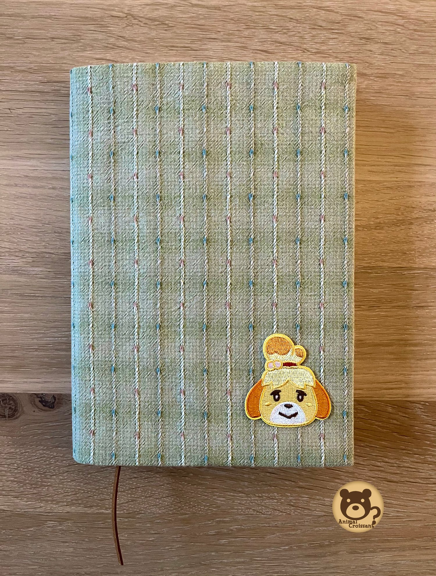 Journal with Handmade Cotton Cover - Isabelle / Green 🐕