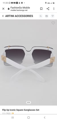 Image 5 of Oversized Flip Sunglasses 