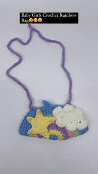 Image 1 of Rainbow Crochet Bag